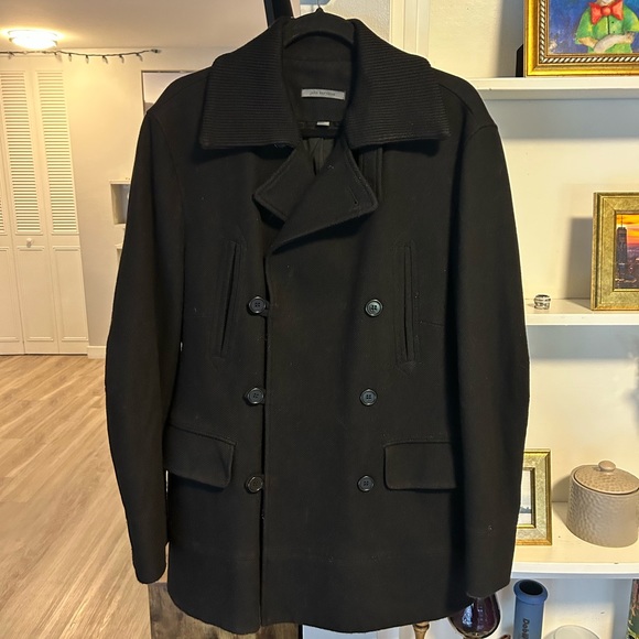 John Varvatos Made in Italy Wool Peacoat - Picture 3 of 8